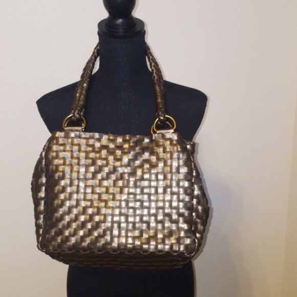 ❤NWOT Nine West Basket Weave Faux Leather Handbag❤ - Picture 1 of 10